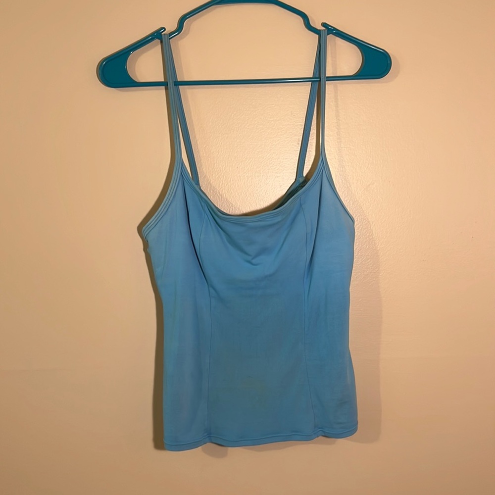 Blue athletic tank top from essendi size small.